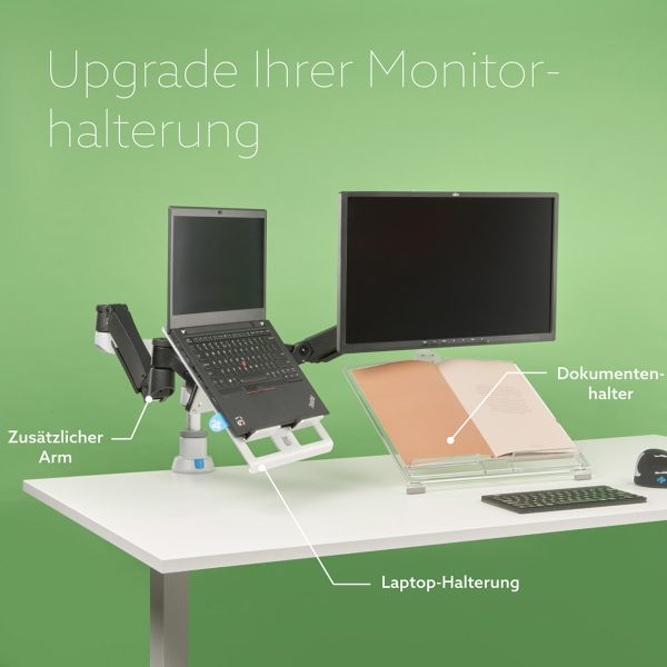 R-Go Monitorhalterung Zepher 4 C2 Dual Monitor Arm, für 2 Displays, VESA  TFT, Tisch-Befestigung – Böttcher AG